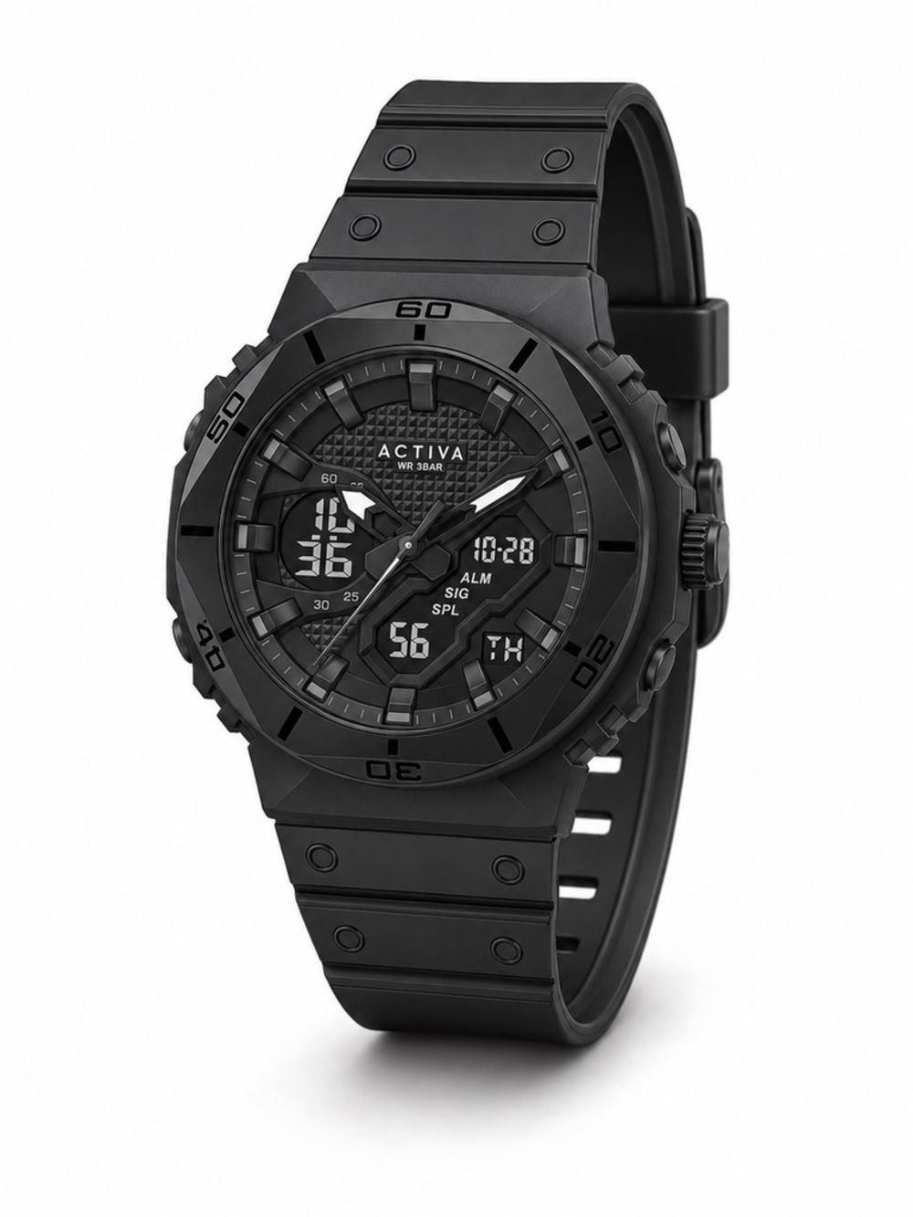 Activa Exon X Invicta Digital Men's Watch - 48mm. Black (ACW8120-001)